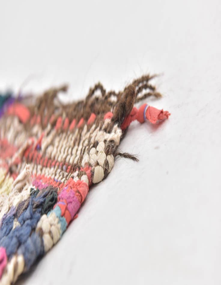 Detail image of  4' 10 x 8'  Hand Knotted Moroccan Wool Rug