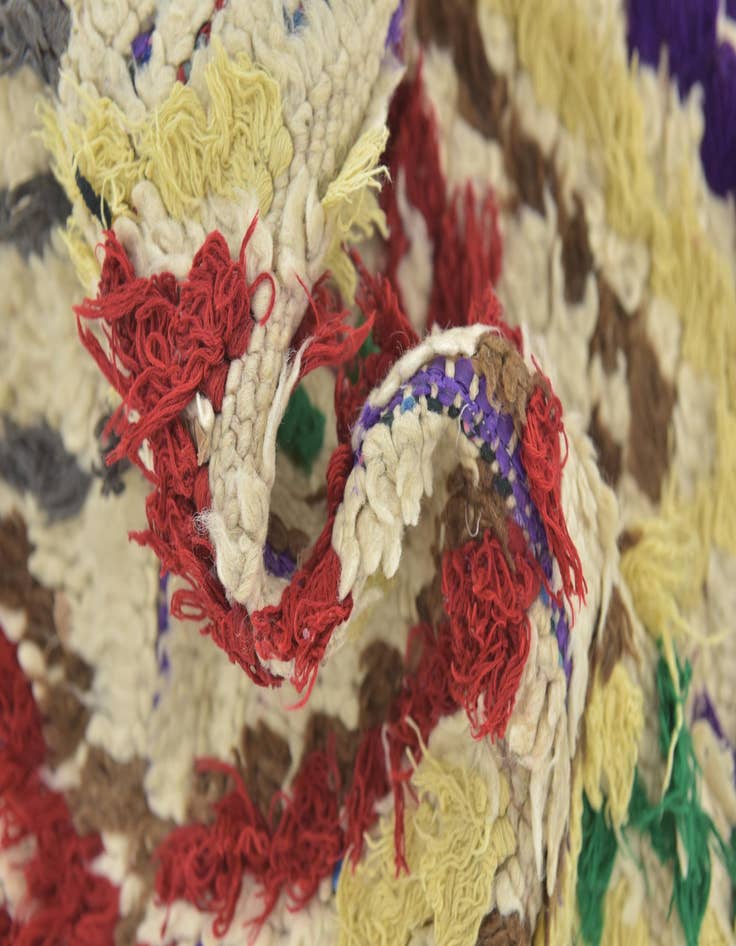 Detail image of  2' 7 x 5' 5  Hand Knotted Moroccan Wool Rug