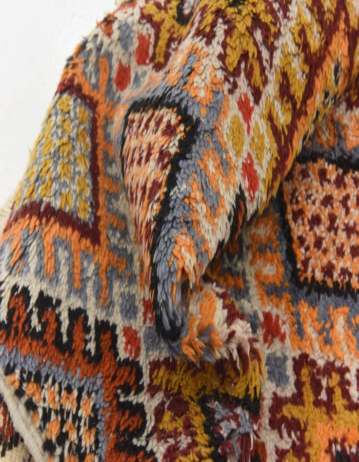 Detail image of  6' 6 x 10'  Hand Knotted Moroccan Wool Rug