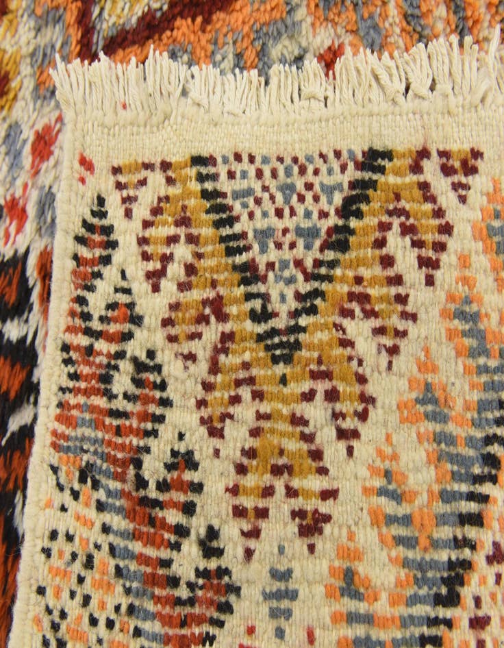 Detail image of  6' 6 x 10'  Hand Knotted Moroccan Wool Rug
