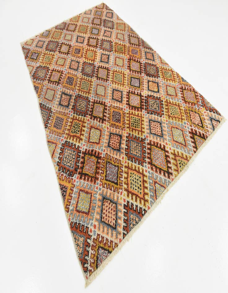 Detail image of  6' 6 x 10'  Hand Knotted Moroccan Wool Rug