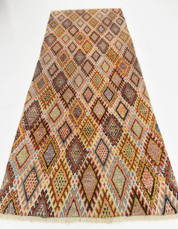 Detail image of  6' 6 x 10'  Hand Knotted Moroccan Wool Rug