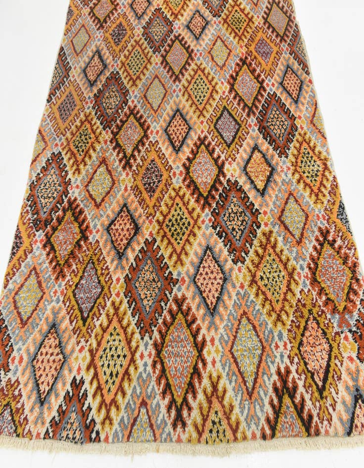 Detail image of  6' 6 x 10'  Hand Knotted Moroccan Wool Rug