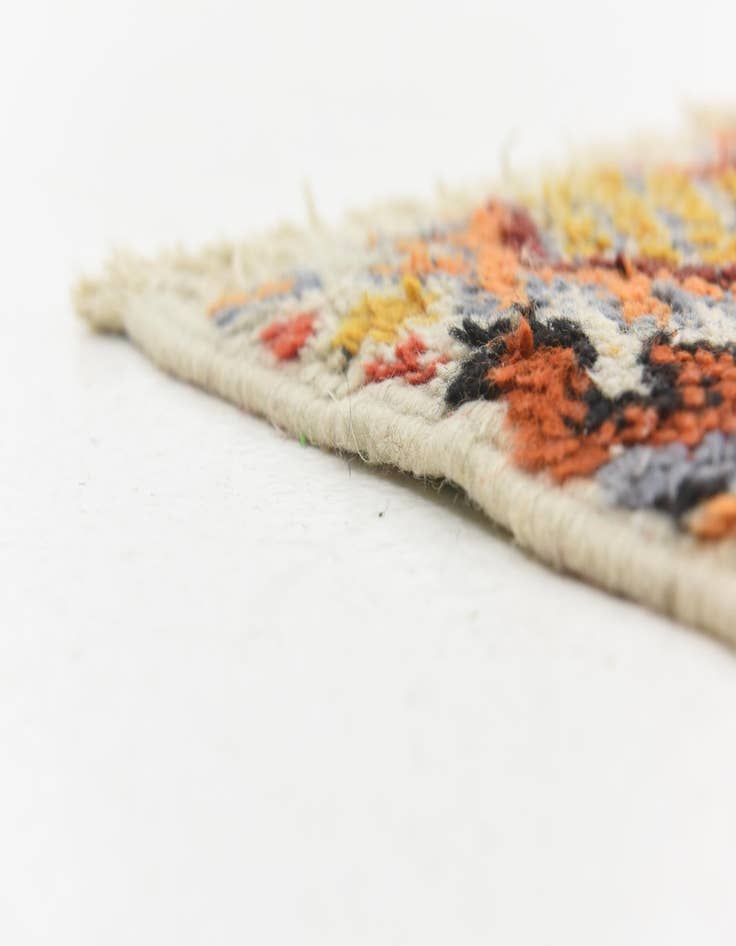 Detail image of  6' 6 x 10'  Hand Knotted Moroccan Wool Rug