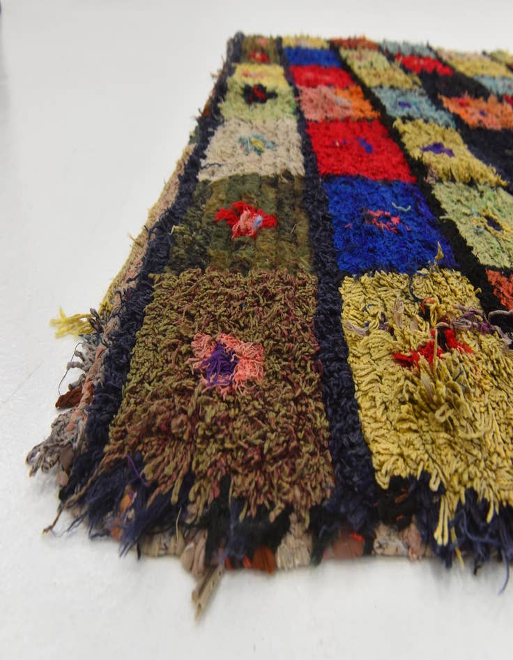 Detail image of  3' 9 x 5' 7  Hand Knotted Moroccan Wool Rug