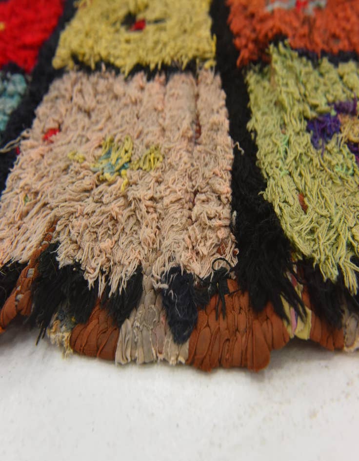 Detail image of  3' 9 x 5' 7  Hand Knotted Moroccan Wool Rug