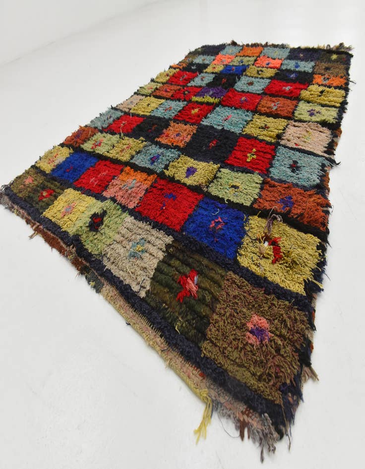 Detail image of  3' 9 x 5' 7  Hand Knotted Moroccan Wool Rug