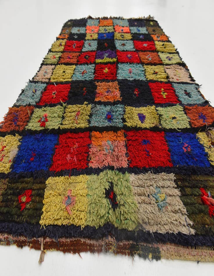 Detail image of  3' 9 x 5' 7  Hand Knotted Moroccan Wool Rug