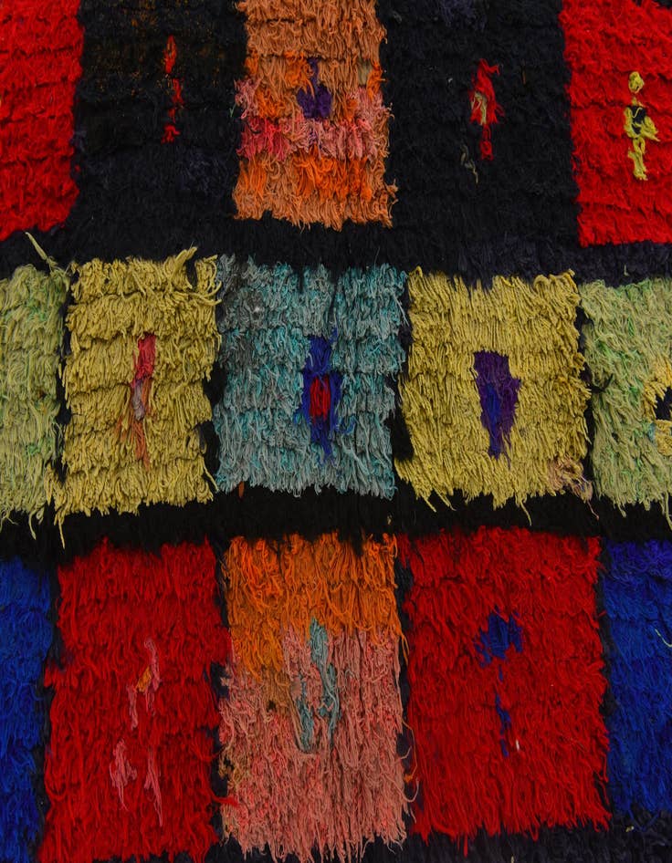 Detail image of  3' 9 x 5' 7  Hand Knotted Moroccan Wool Rug