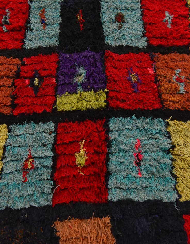 Detail image of  3' 9 x 5' 7  Hand Knotted Moroccan Wool Rug