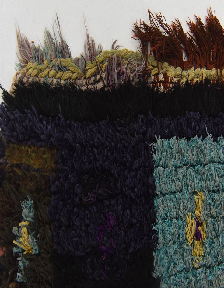 Detail image of  3' 9 x 5' 7  Hand Knotted Moroccan Wool Rug