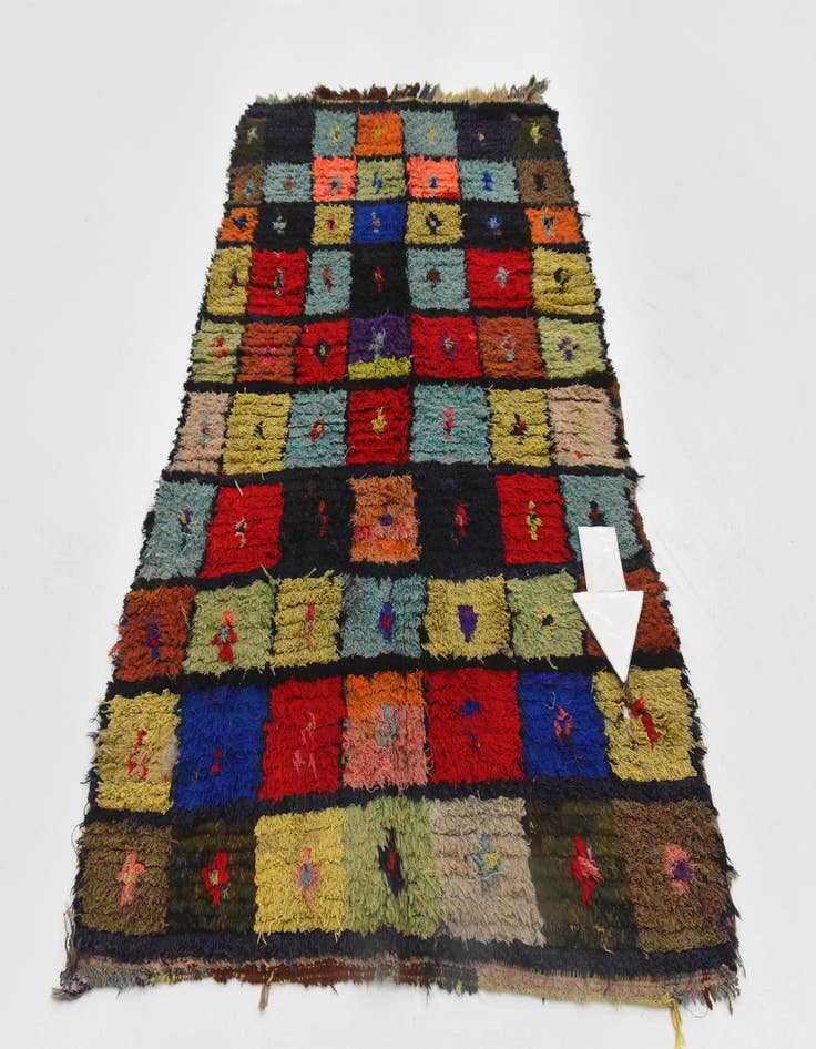 Detail image of  3' 9 x 5' 7  Hand Knotted Moroccan Wool Rug