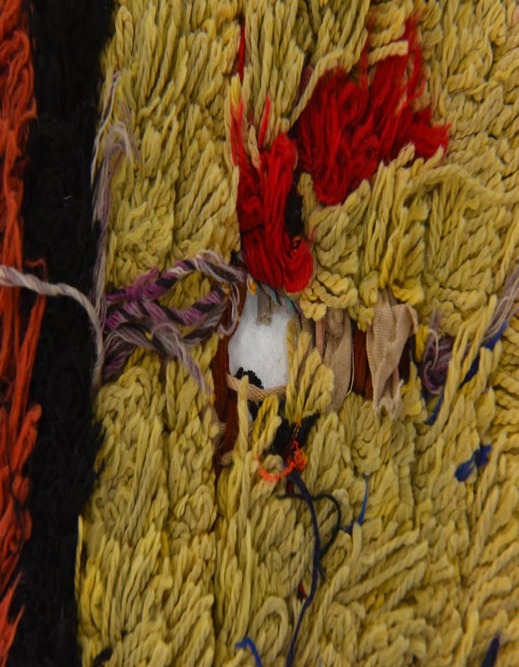 Detail image of  3' 9 x 5' 7  Hand Knotted Moroccan Wool Rug