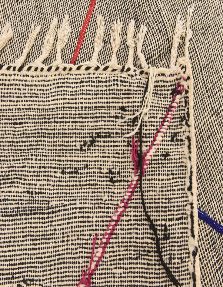 Detail image of  6' 4 x 9' 2  Hand Knotted Moroccan Wool Rug