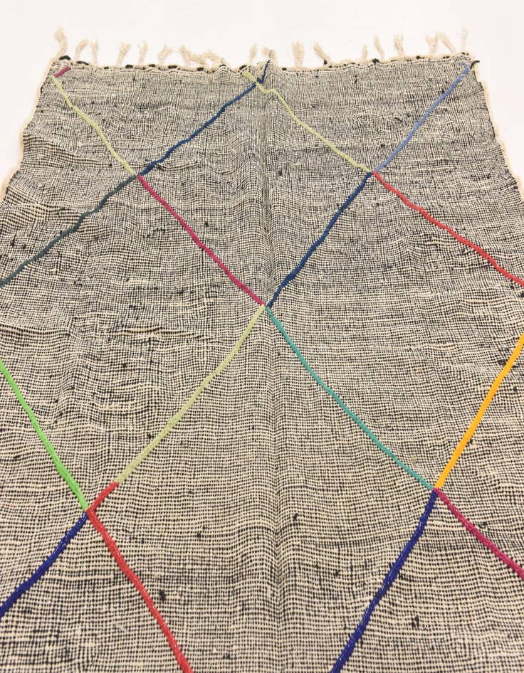 Detail image of  6' 4 x 9' 2  Hand Knotted Moroccan Wool Rug