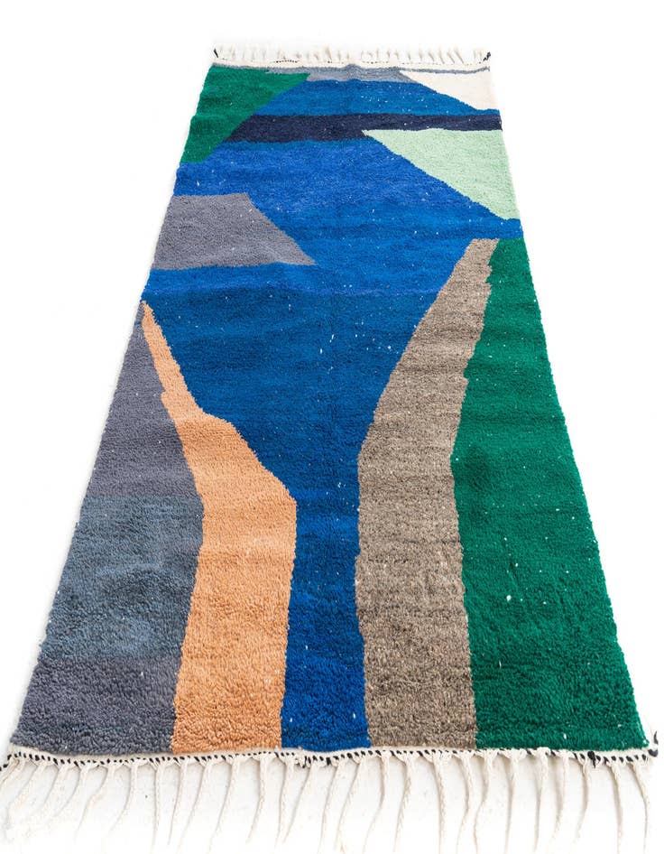 Detail image of  5' 3 x 8'  Hand Knotted Moroccan Wool Rug