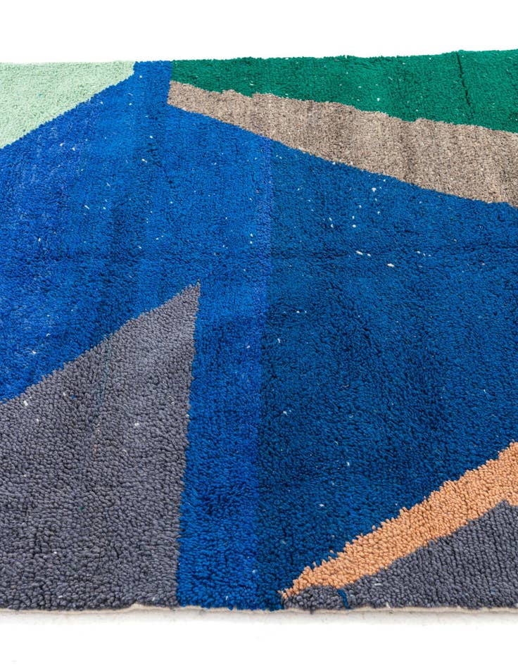 Detail image of  5' 3 x 8'  Hand Knotted Moroccan Wool Rug