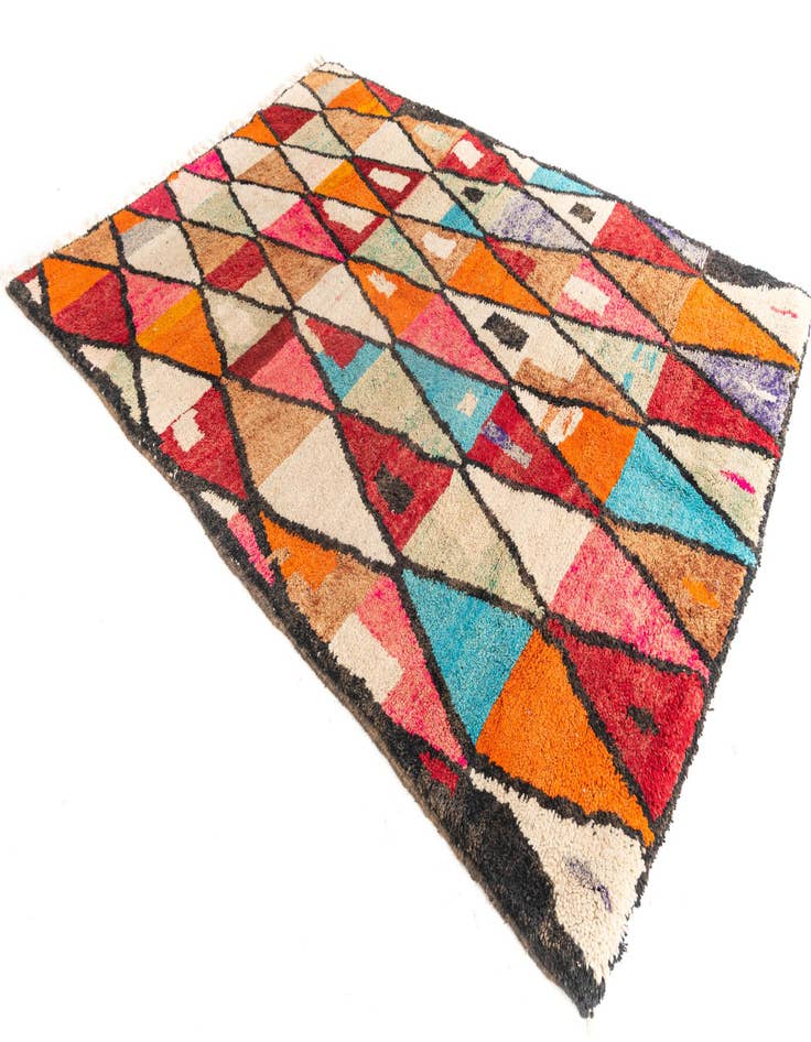 Detail image of  6' 9 x 9' 5  Hand Knotted Moroccan Wool Rug