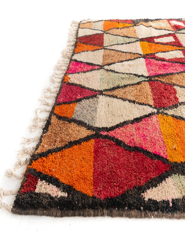 Detail image of  6' 9 x 9' 5  Hand Knotted Moroccan Wool Rug