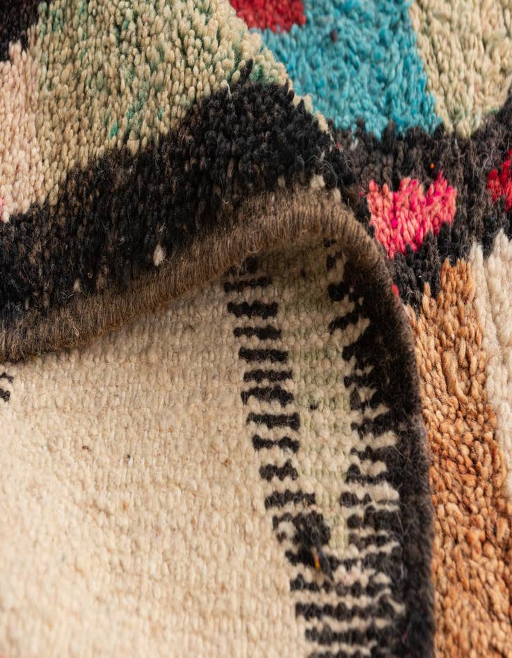 Detail image of  6' 9 x 9' 5  Hand Knotted Moroccan Wool Rug