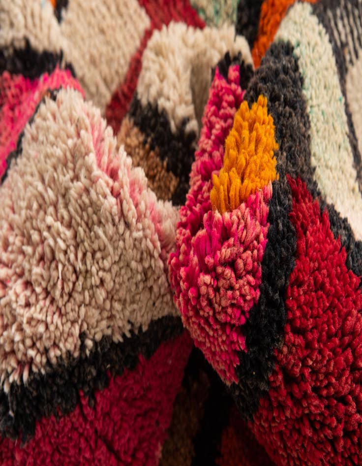 Detail image of  6' 9 x 9' 5  Hand Knotted Moroccan Wool Rug