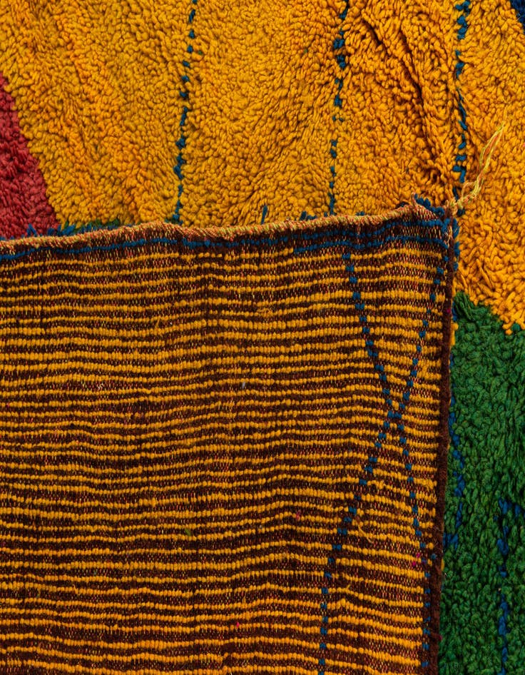 Detail image of  6' 8 x 9' 8  Hand Knotted Moroccan Wool Rug