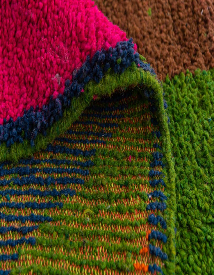 Detail image of  6' 8 x 9' 2  Hand Knotted Moroccan Wool Rug