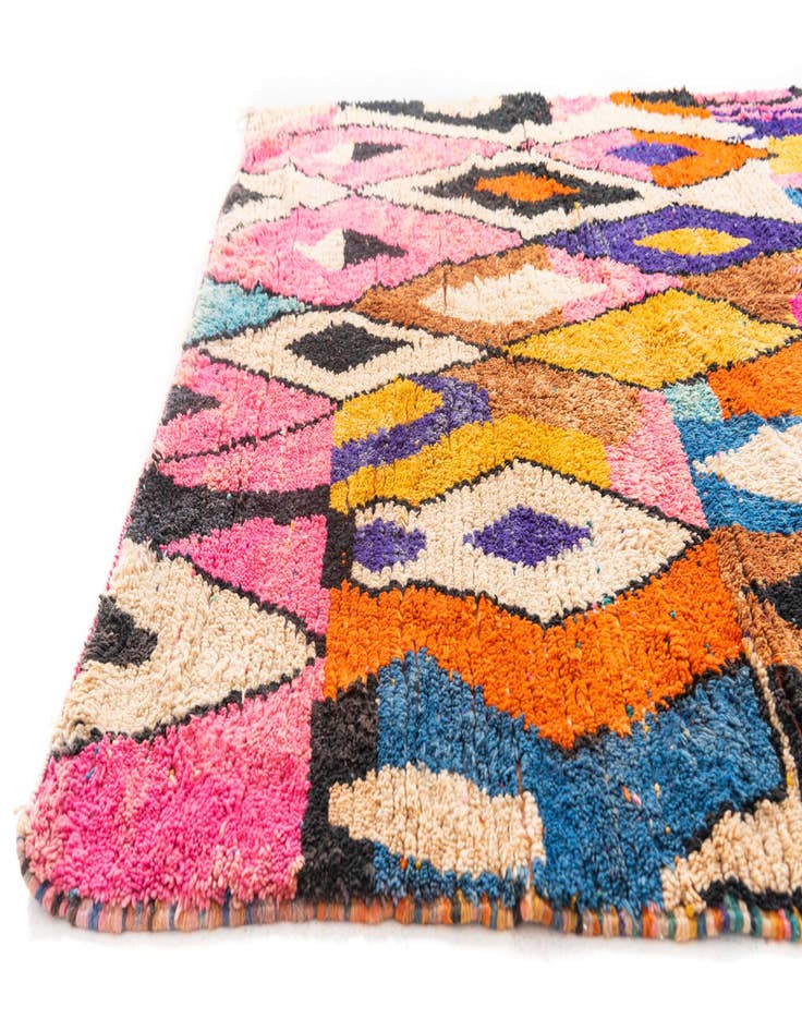 Detail image of  6' 5 x 9' 3  Hand Knotted Moroccan Wool Rug