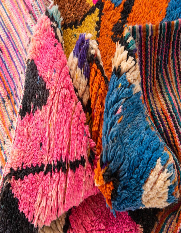 Detail image of  6' 5 x 9' 3  Hand Knotted Moroccan Wool Rug