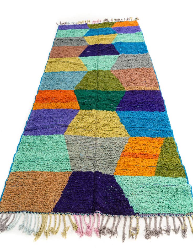 Detail image of  6' 10 x 9' 7  Hand Knotted Moroccan Wool Rug