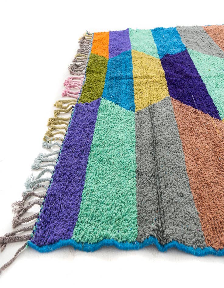 Detail image of  6' 10 x 9' 7  Hand Knotted Moroccan Wool Rug