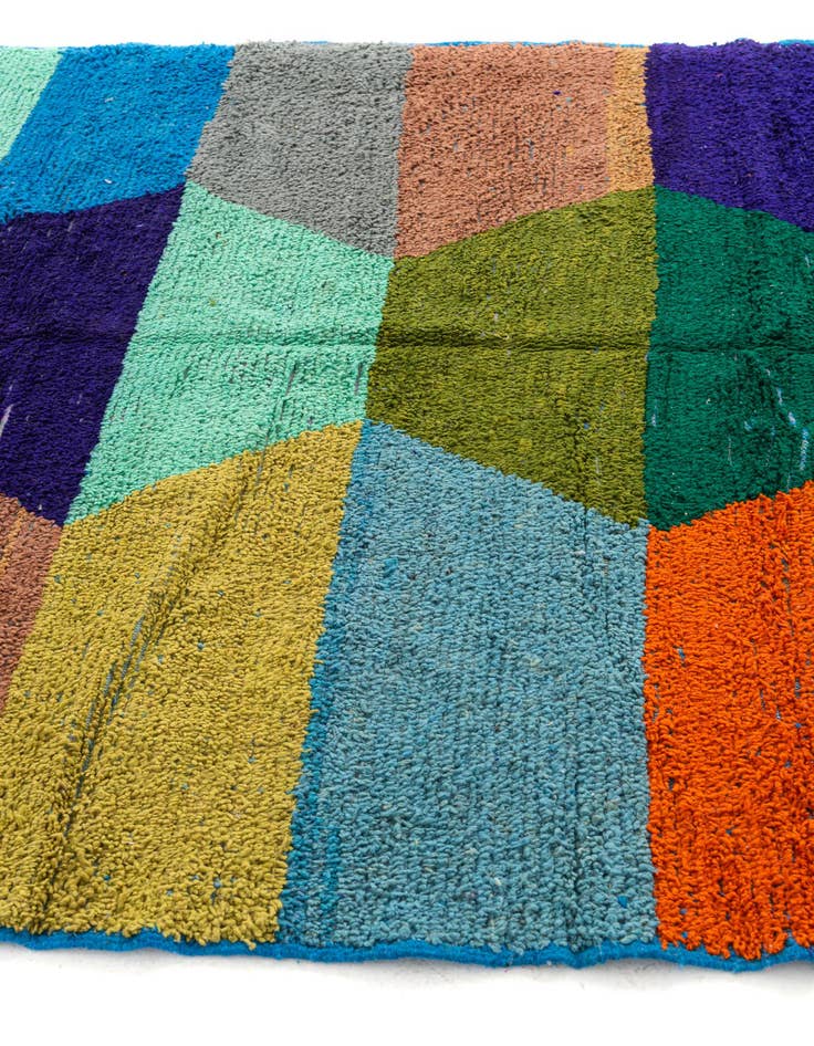 Detail image of  6' 10 x 9' 7  Hand Knotted Moroccan Wool Rug