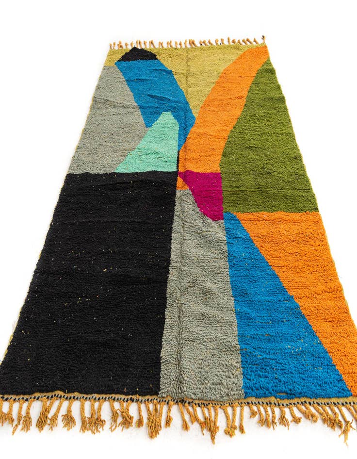 Detail image of  6' 8 x 9' 6  Hand Knotted Moroccan Wool Rug