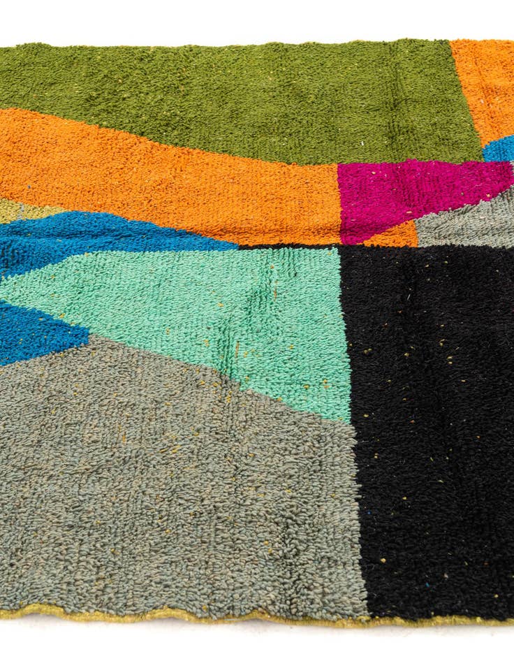 Detail image of  6' 8 x 9' 6  Hand Knotted Moroccan Wool Rug