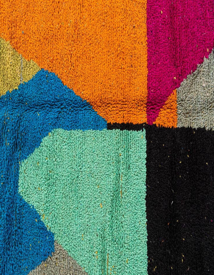 Detail image of  6' 8 x 9' 6  Hand Knotted Moroccan Wool Rug