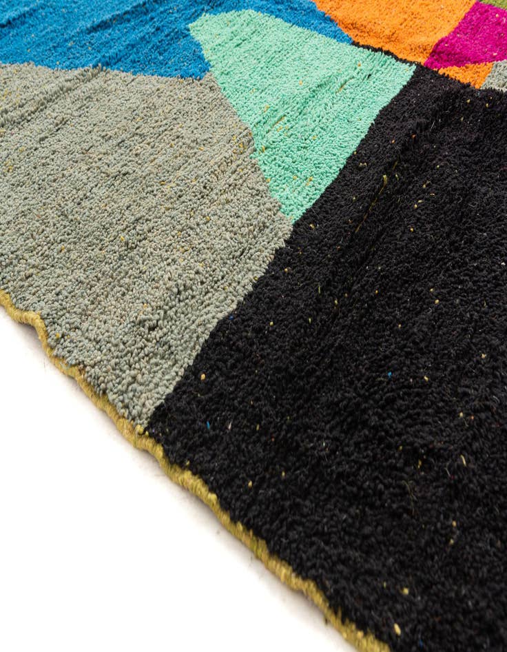 Detail image of  6' 8 x 9' 6  Hand Knotted Moroccan Wool Rug