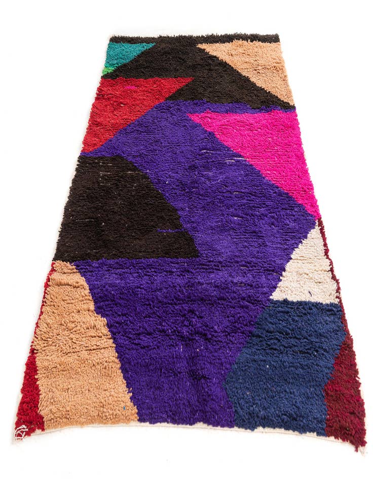 Detail image of  5' 4 x 7' 6  Hand Knotted Moroccan Wool Rug