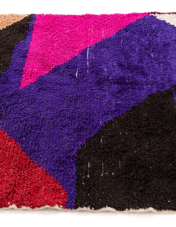 Detail image of  5' 4 x 7' 6  Hand Knotted Moroccan Wool Rug