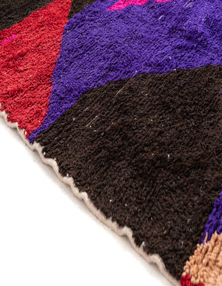 Detail image of  5' 4 x 7' 6  Hand Knotted Moroccan Wool Rug