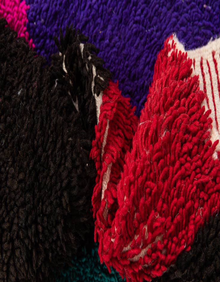 Detail image of  5' 4 x 7' 6  Hand Knotted Moroccan Wool Rug