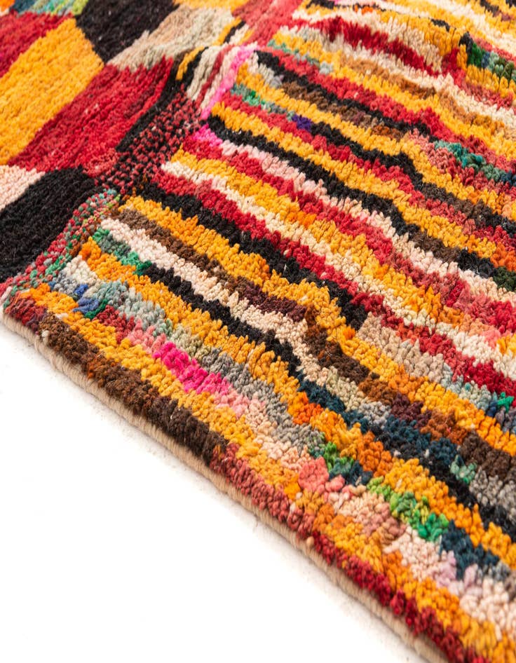 Detail image of  5' 2 x 8' 6  Hand Knotted Moroccan Wool Rug