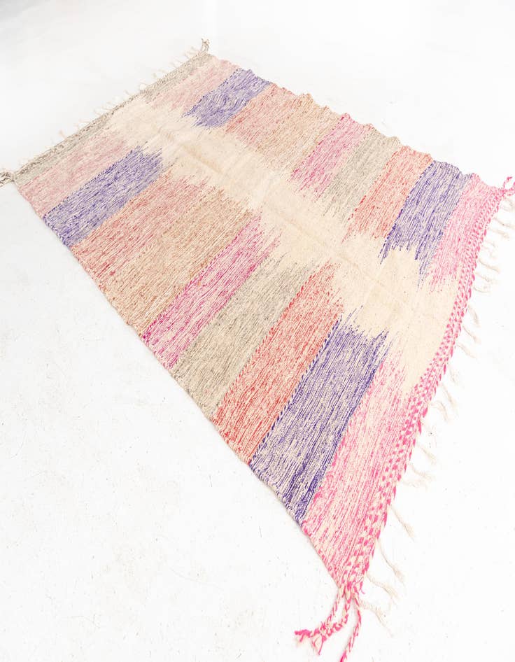 Detail image of  6' 4 x 9' 4  Hand Knotted Moroccan Wool Rug