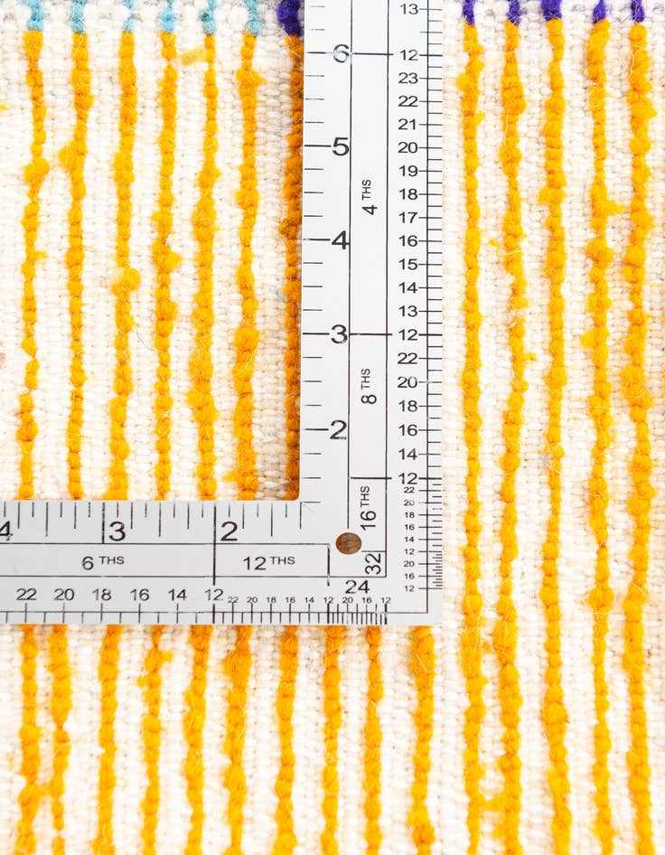 Detail image of  4' 8 x 8'  Hand Knotted Moroccan Wool Rug