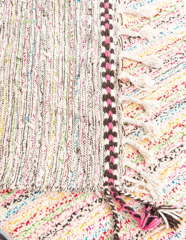 Detail image of  4' 8 x 7' 10  Hand Knotted Moroccan Wool Rug