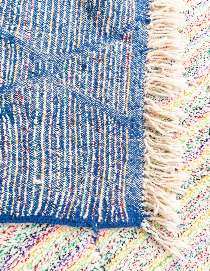 Detail image of  5' 4 x 8'  Hand Knotted Moroccan Wool Rug