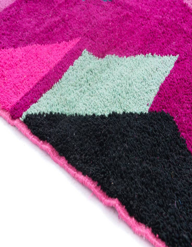 Detail image of  5' 2 x 8' 2  Hand Knotted Moroccan Wool Rug