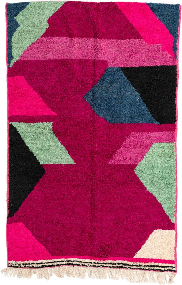 5' 2 x 8' 2 Hand Knotted Moroccan Wool Rug