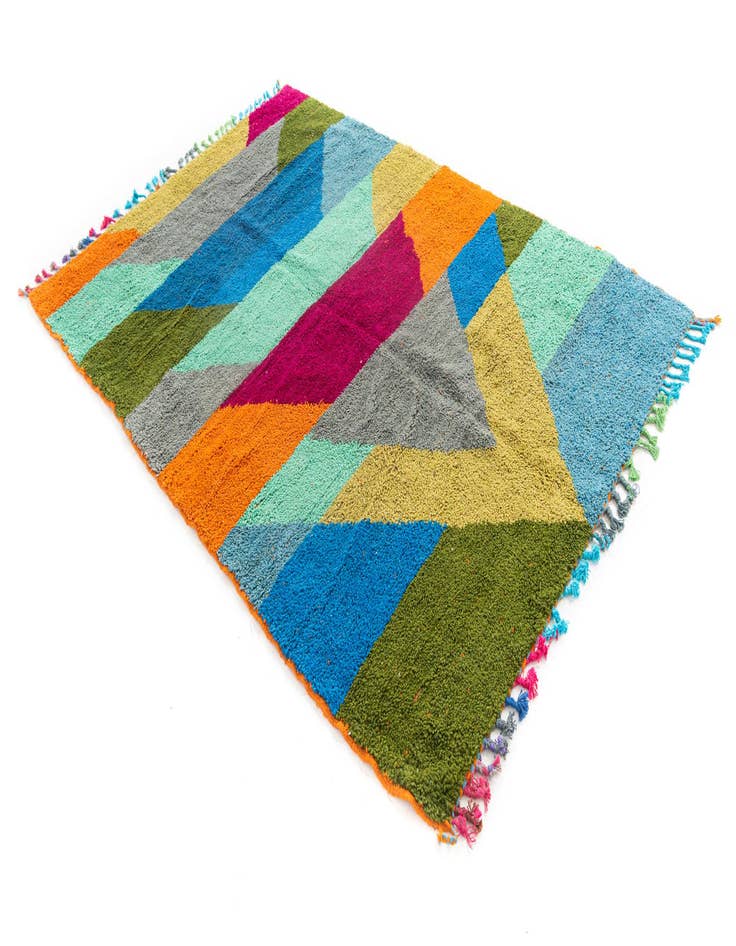 Detail image of  5' 5 x 7' 10  Hand Knotted Moroccan Wool Rug