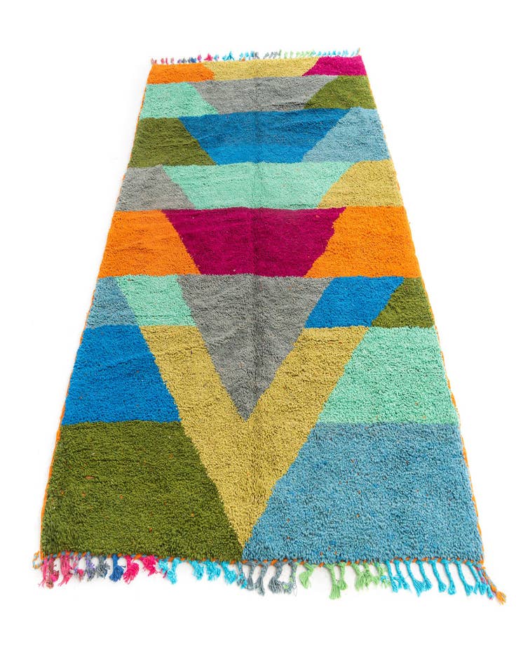 Detail image of  5' 5 x 7' 10  Hand Knotted Moroccan Wool Rug