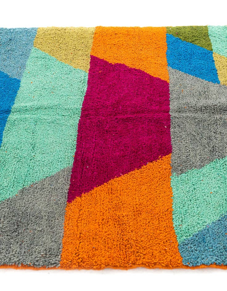 Detail image of  5' 5 x 7' 10  Hand Knotted Moroccan Wool Rug